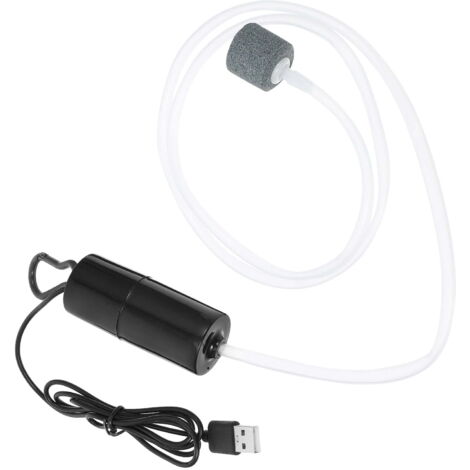Pompe à Air USB pour Aquarium Noir, Mini Aérateur Portable pour Élevage de Poissons et Accessoires de Pêche