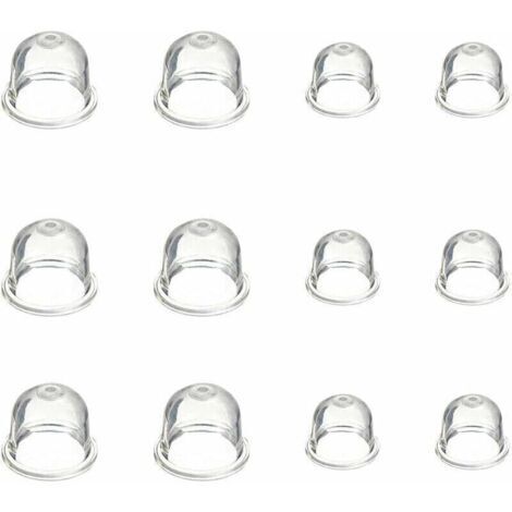 Pompe à ampoule d'amorçage blanche, tasse d'huile de carburateur transparente de 19 mm et 22 mm pour tondeuse, machine à haie, scie à essence, ampoule d'amorçage de carburant de ventilateur 12