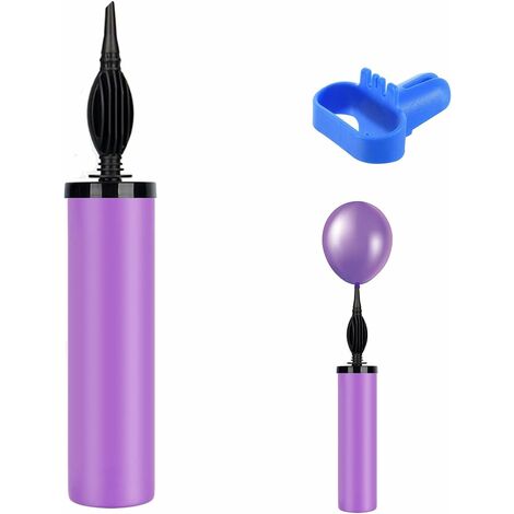 Pompe à Ballon Double Action Rapide Pompe à Ballon Manuelle Pompe de Gonflage pour Ballon d'exercice Balle de Yoga Couleur Macaron avec Ensemble d'Outils de Cravate Ballon (Couleur Cheveux Aléatoires)