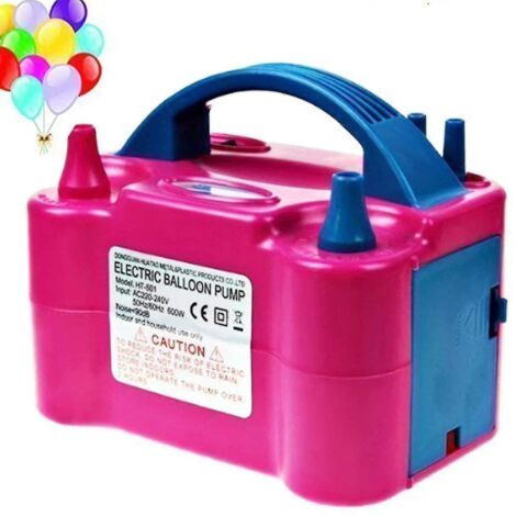 Pompe à ballons d'anniversaire, gonfleur électrique portable 600 W, souffleur automatique et semi-automatique pour anniversaires, fêtes, mariages.