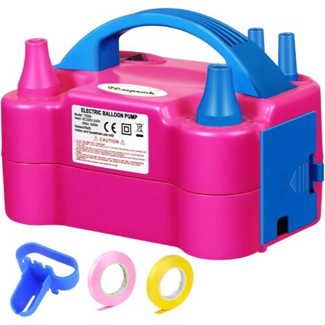 Pompe à Ballons électrique 600W,Gonfleur Ballon Electrique Portable avec 2+2 Buses, 2 Modes Pompe Ballon Anniversaire pour Les Décorations, Mariages et Fêtes