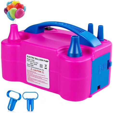 Pompe à Ballons électrique, gonfleur de Ballons électrique avec Double buse, Deux Modes de Fonctionnement, Pompe à Ballons 220V 600W, pour décorations d'anniversaires et Mariages, fêtes