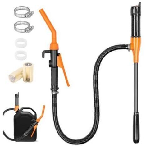 Pompe à batterie portable - Pompe à carburant multifonction à piles - Pompe à siphon électrique pour transvaser l'essence, le diesel, l'eau, le carburant, jusqu'à 9 litres par minute