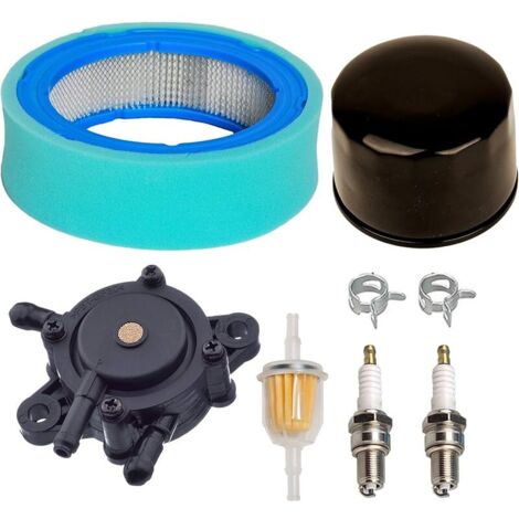 Pompe à Carburant Filtre à air Filtre à air Pré-nettoyant Bougie d'allumage Replacement Compatible with Tondeuse à Gazon John Deere GT235 GT235E LTR166 LT166 LT170 LX288 SST16 SST18