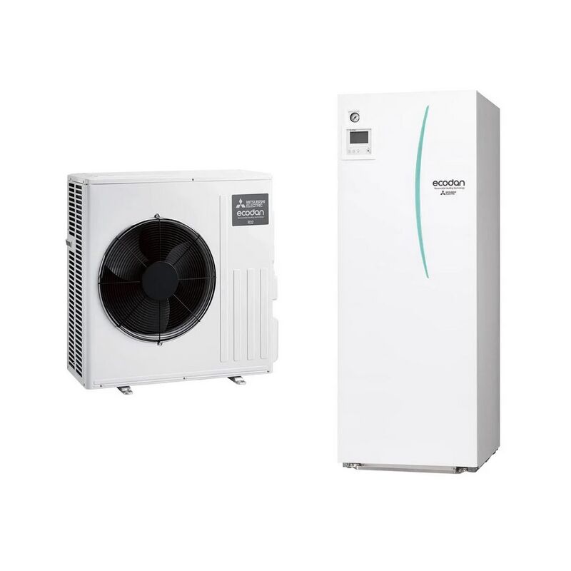 Pompe é chaleur air eau Mitsubishi Electric Ecodan Hydrotank module hydraulique SUZ-SWM60VA avec unité intérieure ERST30D-VM2ED 300 litres