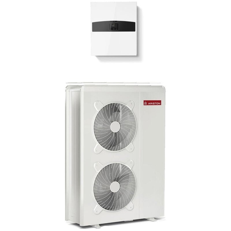 Ariston Group - Pompe à chaleur Connecté Air / Eau monobloc Nimbus Plus m avec appoint électrique Ariston 12 kW Monophasé