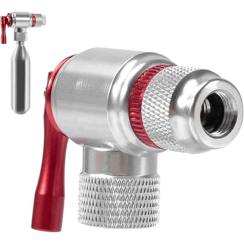 Pompe à CO2 de Vélo, pour valves Presta et Schrader Mini Gonfleur de Pneu pour Route, vélo de Course et VTT sans Cartouche