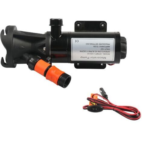 Pompe à déchets de Camping-Car, Pompe broyeuse Portable, Moteur en cuivre Anti-Vibration à Haut rendement pour égouts de Toilettes et Caravane de Bateau