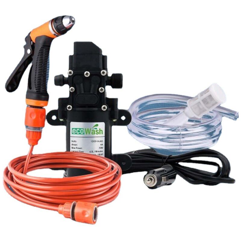 Shining House - Pompe à eau, 12 v, mini pompe à eau, portable, auto-amorçante, nettoyeur haute pression, pompe à eau, machine de nettoyage électrique