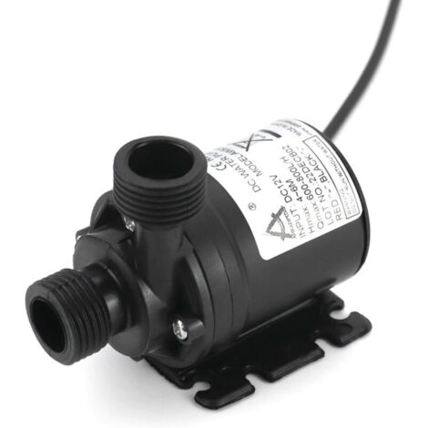 Pompe a Eau 12v 800l/h 5m, Pompe à Eau Submersible sans Balai, pour la Circulation de l'eau de la Piscine de Fontaine Solaire d'aquarium d'étang de Bassin