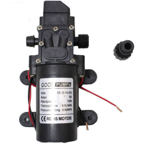 Pompe a Eau 12V, Automatique DC 12V à Haute Pression Auto-amorçage Pompe à Eau for Voiture Laver, Maison, Nettoyage, Jardin arrosage ou la pulvérisation