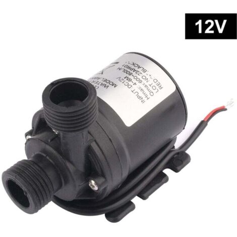 Pompe a Eau 12v, Pompe à Eau Submersible sans Balai, pour la Circulation de l'eau de la Piscine de Fontaine Solaire d'aquarium d'étang de Bassin