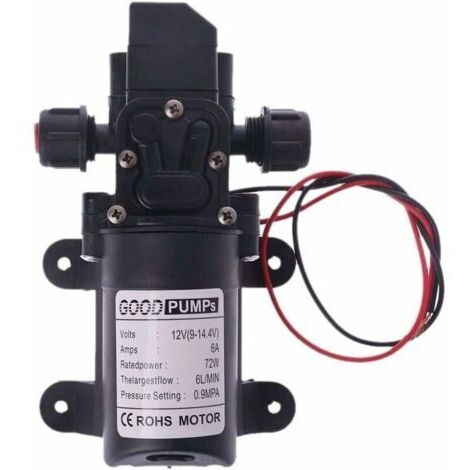Pompe à eau 12V pour camping-car – Débit 6L/min – Haute pression 130PSI – Moteur silencieux – Améliore le flux en zones basse pression - 130PI