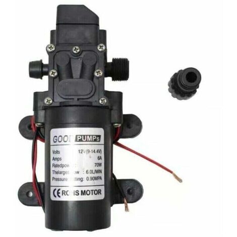 Pompe à eau à membrane haute pression DC 12V pompe électrique auto-amorante pour caravane bateau nettoyage lavage et irrigation de jardin