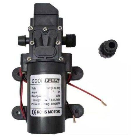 Pompe à eau à membrane haute pression DC 12V pompe électrique auto-amorçante pour caravane bateau nettoyage lavage et irrigation de jardin