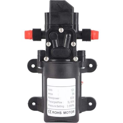 Pompe À Eau Auto Amorçante 12V 5L Min 60W 116Psi Haute Pression Pour Voiture Bateau Caravane