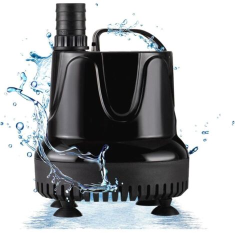 Pompe à eau d'aquarium, 600 L/H 18W Mini pompe à eau submersible ultra silencieuse pour étang, fontaine, aquarium, jardin