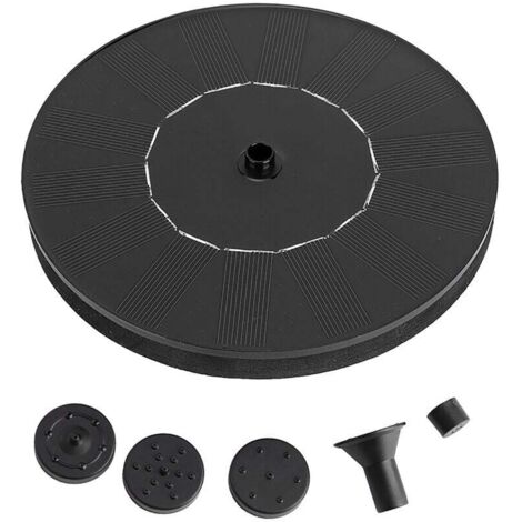 Pompe à eau de fontaine flottante à énergie solaire créative pour réservoir de poissons de piscine d'étang de jardin 180L/H 1.4W