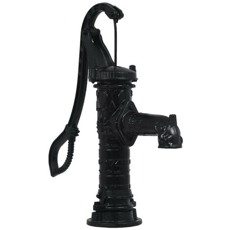 Pompe à eau de jardin Décorée et sculptée : Noire SANS support en fonte