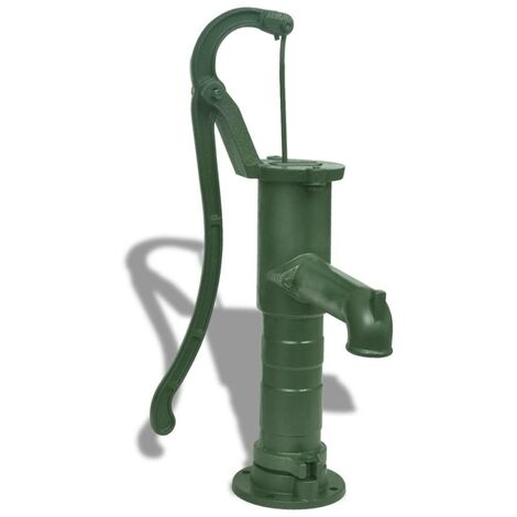 Pompe à eau de jardin Décorée et sculptée : Verte SANS support en fonte