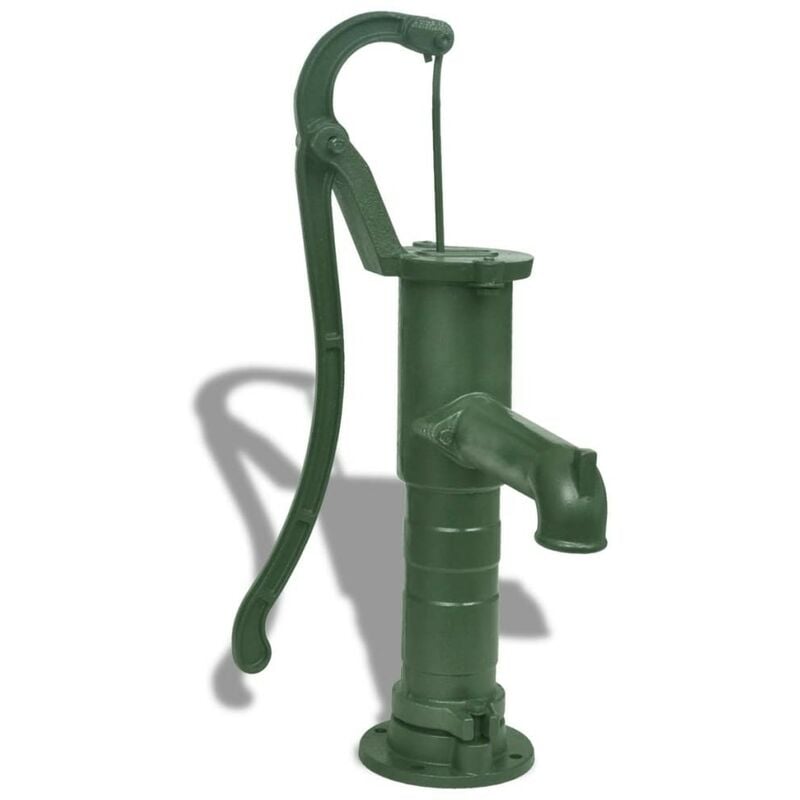 Pompe à eau de jardin Décorée et sculptée : Verte sans support en fonte - Vert