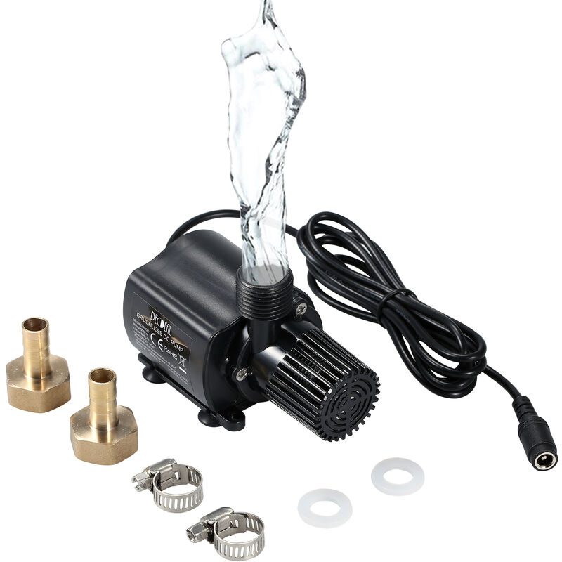 Pompe a eau DECDEAL QR90B ，avec couvercle de filtre + interface DC + 1/4 adaptateur standard
