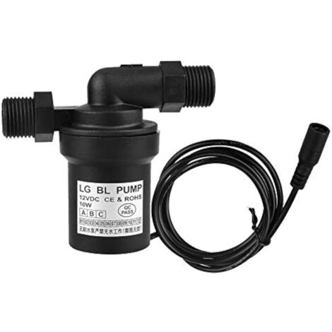 Pompe à Eau Haute Température Solaire DC 12V 10W Chauffe-eau Pompe De Circulation Chaude Sans Balai Submersible à Faible Bruit 1/2 Fil