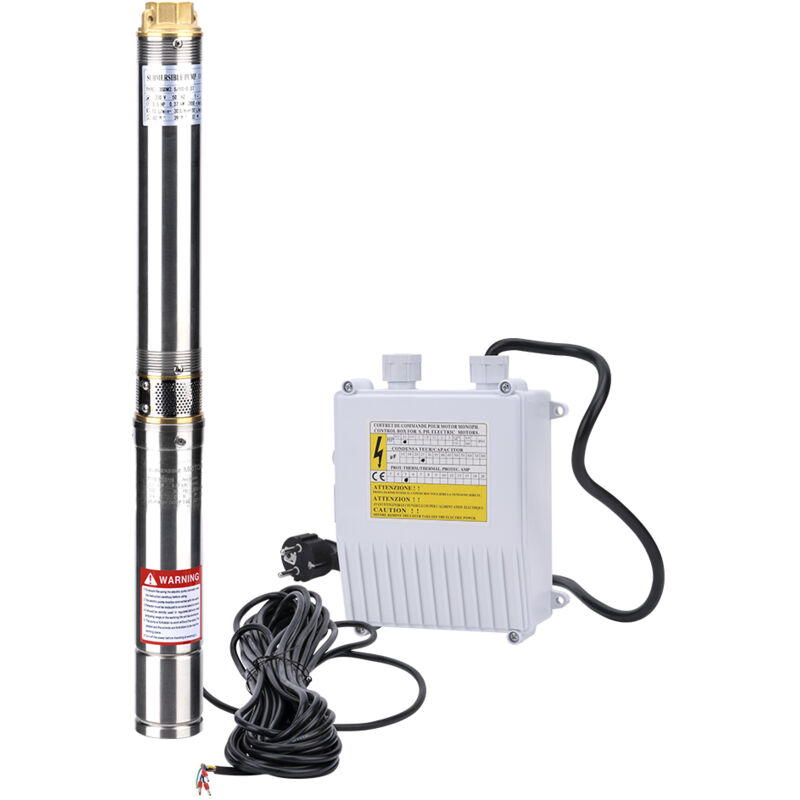 Maxpeedingrods - Pompe a Eau Immergee for Puits Profond Ou Forage 3800l/h 370 w gard