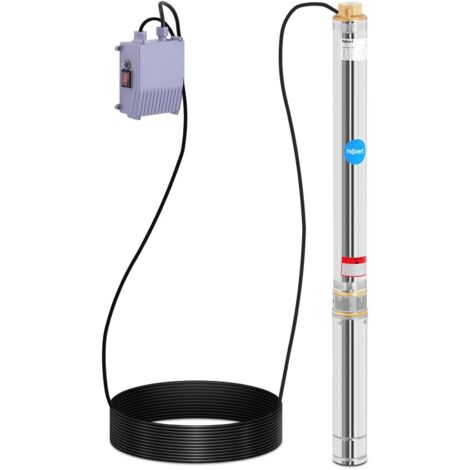 Pompe À Eau Immergée Pour Puits Profond ou Forage Eaux Claires 5,58 m³/h 54m 1100W