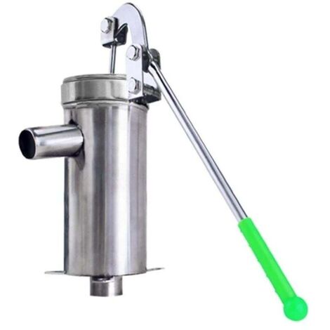 Pompe à eau manuelle en acier inoxydable – haute pression, montage facile, idéale pour puits, jardin et secours