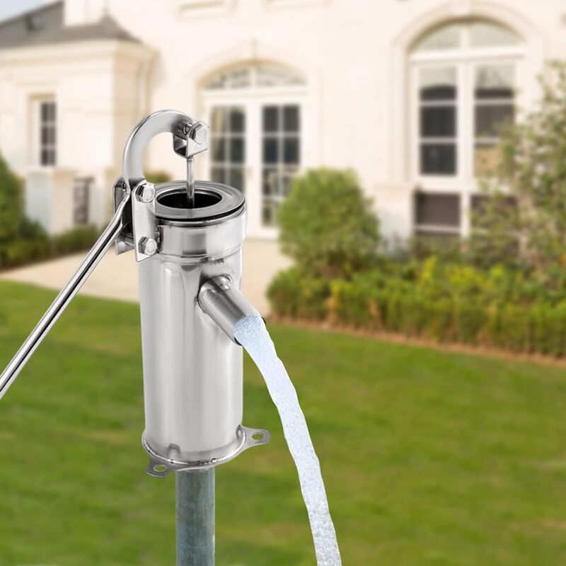 Senderpick - Pompe à eau manuelle - Pompe à eau pour puits profond Pompe à pression manuelle Pompe à aspiration profonde en acier inoxydable 10 m