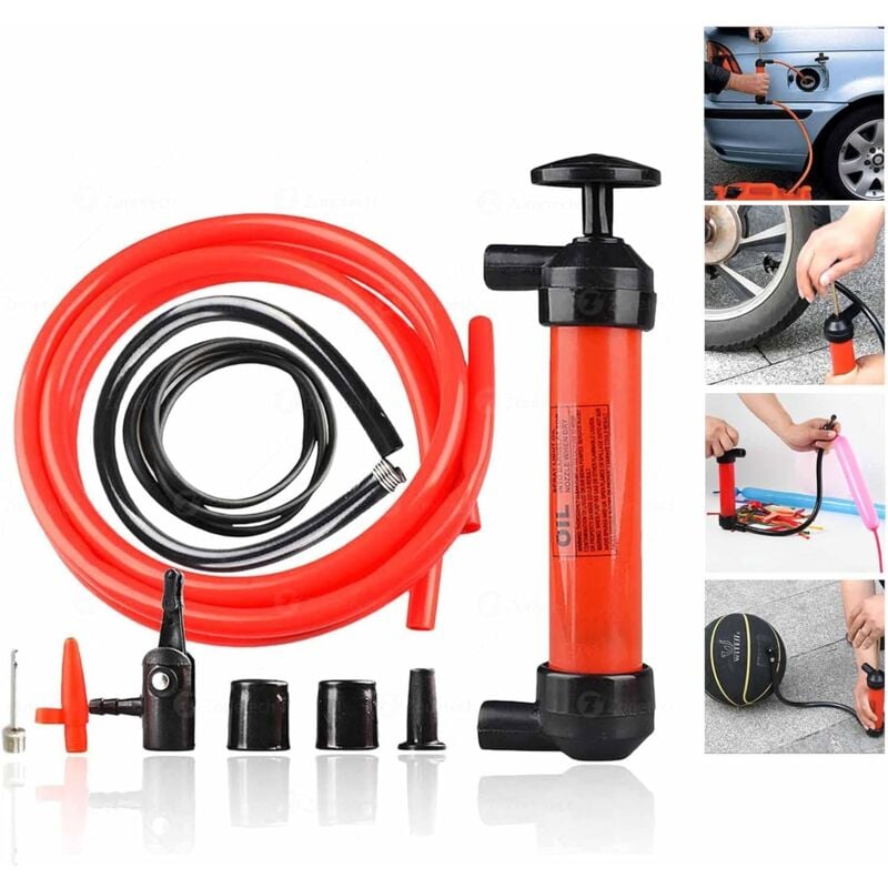 Pompe a Eau Manuelle, Pompe Vidange Huile Moteur, Pompe de Transfert de Carburant Essence Gasoil Fioul