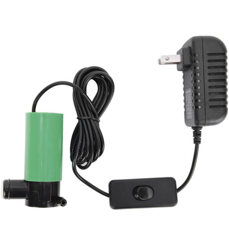 Pompe à eau mini 12V/3A pour machines à rainurer, alimentation 100‑240V avec prise US, hauteur de refoulement 5/7/10 mètres