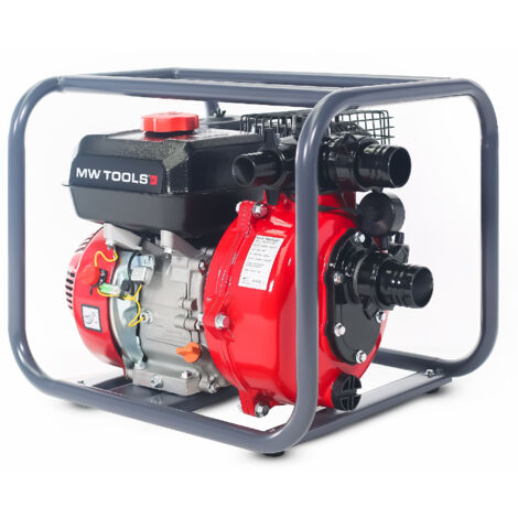 Pompe à eau motopompe thermique essence 18.000 L/h 7 CV raccord 2 hauteur de refoulement 75 m MW Tools WP1800P