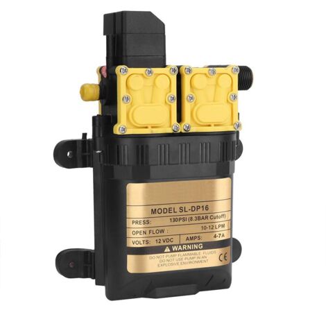 Pompe à Eau, Pompe à Eau électrique à Membrane à Double Tête Haute Pression 12 V pour la Maison, Le Jardin, la Ferme, l'agriculture