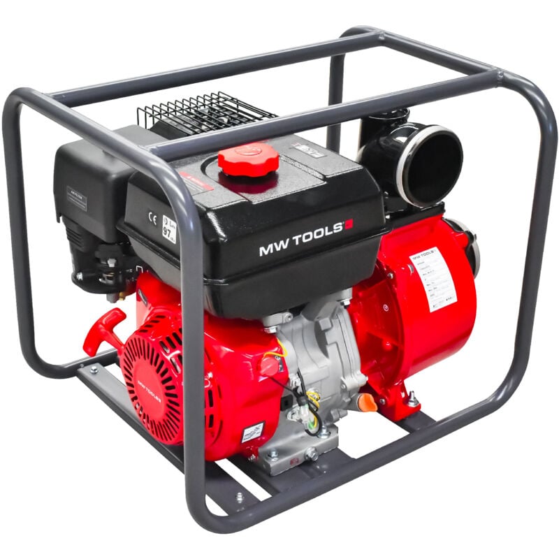 Pompe à eau motopompe thermique essence 86.000 L/h 9 cv raccord 4 hauteur de refoulement 28 m Mw Tools WP8600