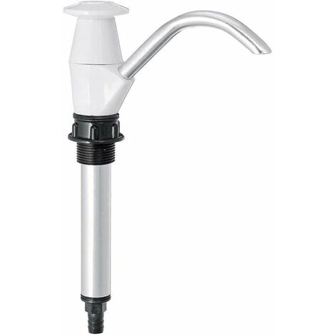 Pompe à eau Potable, Pompe à eau Manuelle, Eau de Presse Manuelle, Eau de Lavabo de Caravane Eau Pompe à main Remorque de Camping Double Action, Outil de Pompage de Rechange pour Camping(Blanc)