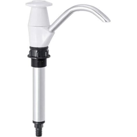 Pompe à eau potable, pompe à eau manuelle, presse à eau manuelle, pompe à eau pour évier de caravane, remorque de camping à double action, outil de pompage de remplacement pour camping (blanc)