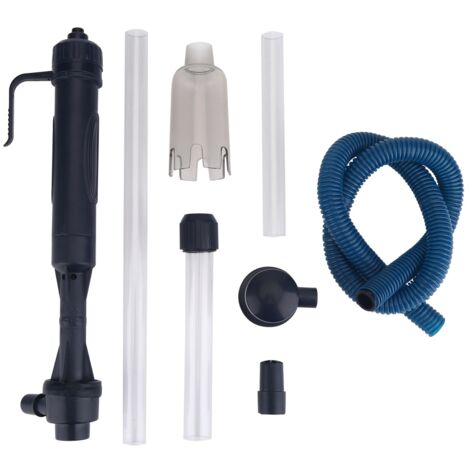 Pompe à eau pour aquarium avec filtre - Outil de nettoyage et changement d'eau pour bassin à poissons