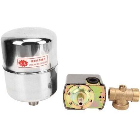Pompe à eau pressostat réservoir de pression en acier inoxydable cuivre clapet anti-retour à 4 voies contrleur de pompe auto-amorante 110-230V