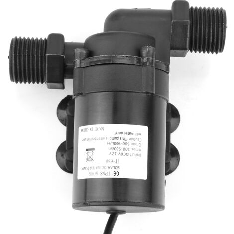 Pompe à eau sans balais DC 12V pour chauffe-eau solaire, 0‑80℃
