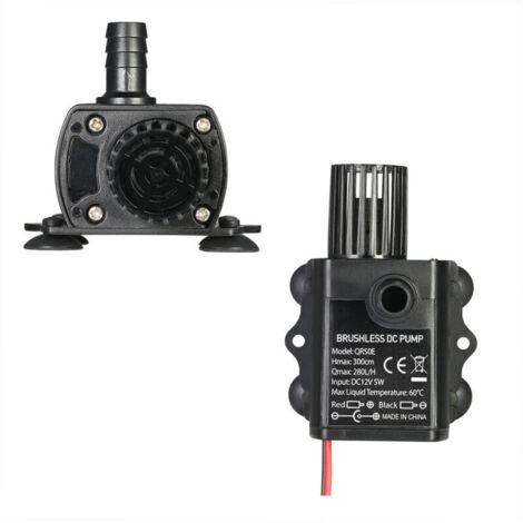 Pompe à eau sans balais Decdeal ultra silencieuse mini USB DC5V 48W 300L/H 300cm pompe submersible étanche avec réglage du débit