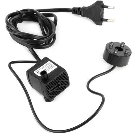 Pompe à eau silencieuse avec éclairage LED, idéale pour les mini-rocailles, les pots de fleurs d'intérieur et la culture hydroponique. Prise standard européenne, 220-240 V CA
