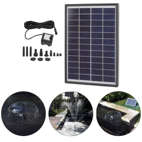 Pompe à Eau Solaire 12V 6W pour Jardin Bassin Extérieur Décoration Paysagère Fontaine Flottante Micro oxygénation d'Eau