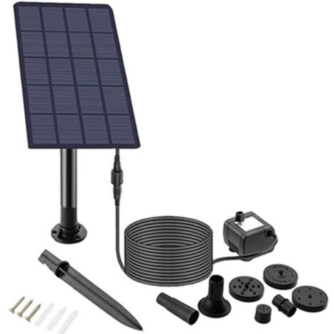 Pompe à eau solaire extérieure, pompe de fontaine, adaptée aux étangs à oiseaux et aux petits étangs de jardin