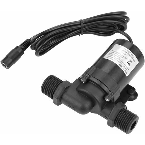 Pompe à eau solaire, pompe de circulation haute température CC sans balais, faible consommation d'énergie, pompe à eau haute efficacité 24 V/1,2 A pour chauffe-eau (1300 L/H).