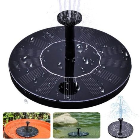 Pompe à eau solaire pour bassin ou jardin - SANLIN BEANS - SNÖ - 7V/1.4W - Noir - Bois massif hemlock