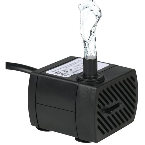 Pompe à eau submersible 280 L/h 4 W pour aquarium, fontaines de table, bassins, jardins aquatiques et systèmes hydroponiques