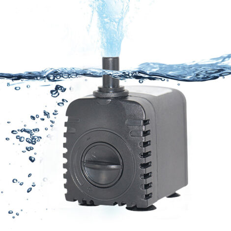 Pompe à eau submersible 600 L/h 8 W pour aquarium, fontaines de table, bassins, jardins aquatiques et systèmes hydroponiques, avec 2 buses, 220-240 V CA