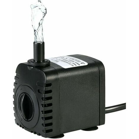 Pompe à Eau Submersible, 600L/H 8W Pompe Eau Aquarium Ultra-silencieux avec 4 Pieds de Ventouses pour Fontaines Fish Tank Hydroponic Systems avec 2 bus